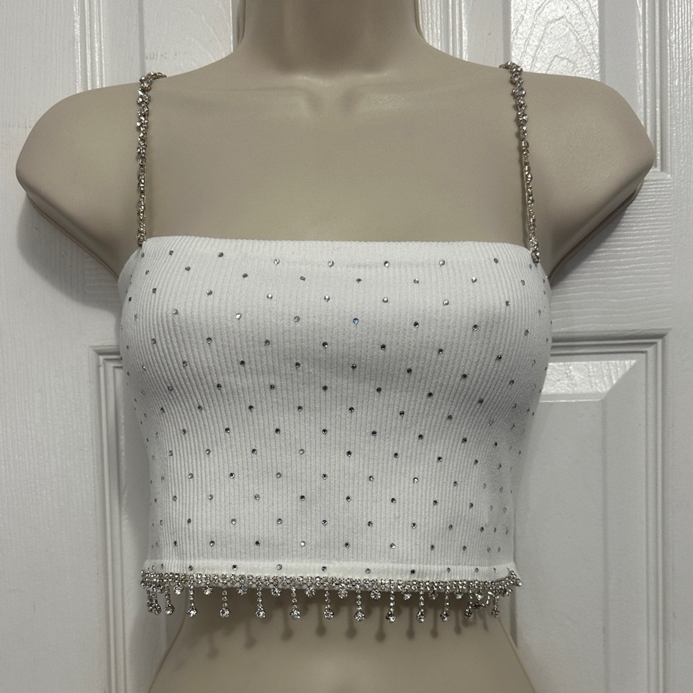 Zara Ivory Beaded Blouse